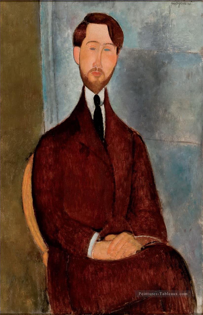 Portrait de Léopold Zborowski 1917 Amedeo Modigliani Peintures à l'huile